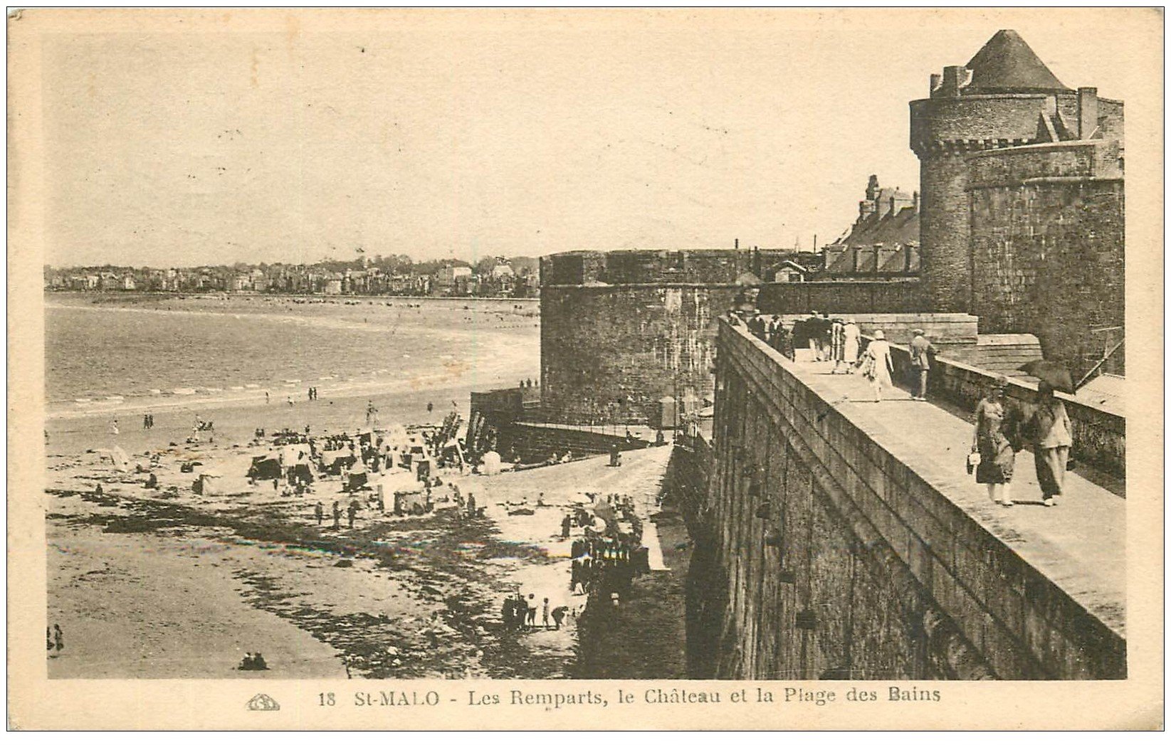 Carte Postale Ancienne FRANCE 35 - SAINT MALO MARE aux