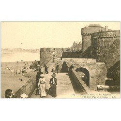 carte postale ancienne 35 SAINT-MALO. Remparts Tour Quic en Groigne