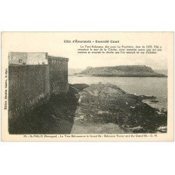 carte postale ancienne 35 SAINT-MALO. Tour Bidouane Grand Bé 50