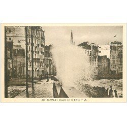 carte postale ancienne 35 SAINT-MALO. Vagues sur Sillon