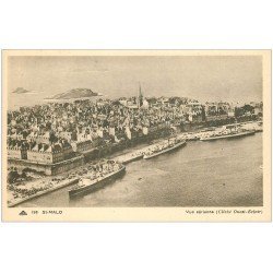 carte postale ancienne 35 SAINT-MALO. Vue aérienne