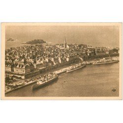 carte postale ancienne 35 SAINT-MALO. Vue d'Avion 198