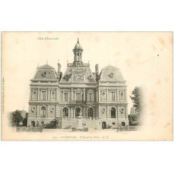 carte postale ancienne 35 SAINT-SERVAN. Hôtel de Ville vers 1900