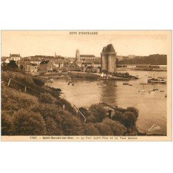 carte postale ancienne 35 SAINT-SERVAN. Port et Tour