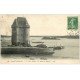 carte postale ancienne 35 SAINT-SERVAN. Tour Solidor 1913 Rocher Bizeux