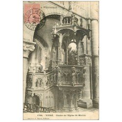 carte postale ancienne 35 VITRE. Chaire Eglise 1905