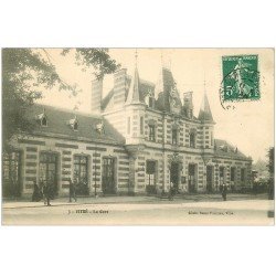 carte postale ancienne 35 VITRE. La Gare 1909