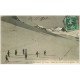 carte postale ancienne 05 LA GRAVE. Alpinistes avec échelle Glacier de la Girose Col du Ruillant 1908
