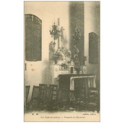 carte postale ancienne 36 CHABRIS. Eglise. Chapelle Souvenir 1923