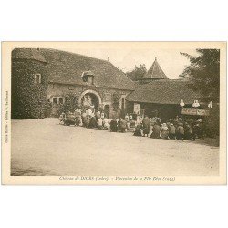 36 CHATEAU DE DIORS. Procession Fête Dieu 1934