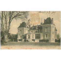 carte postale ancienne 36 CHATEAU DES AULXJOUANNAIS 1909 avec lamas