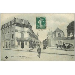 carte postale ancienne 36 CHATEAUROUX. Hôtel Faisan Avenue Gare 1909