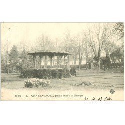 carte postale ancienne 36 CHATEAUROUX. Jardin Public 1903 Kiosque