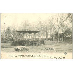 carte postale ancienne 36 CHATEAUROUX. Jardin Public 1903 Kiosque