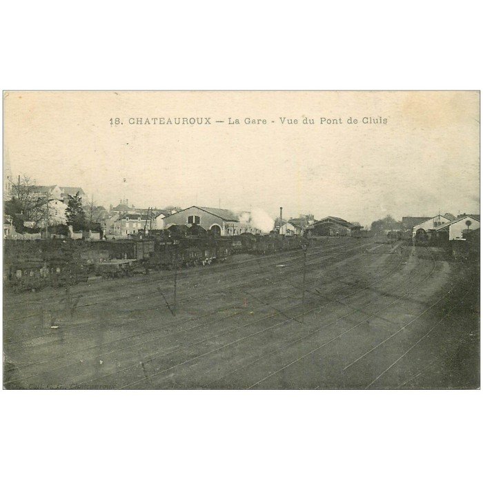 Carte Postale Ancienne 36 Chateauroux La Gare 1916 Carte Postale Ancienne 36 Chateauroux La Gare 1916