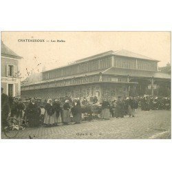 carte postale ancienne 36 CHATEAUROUX. Les Halles vers 1908