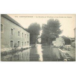 carte postale ancienne 36 CHATEAUROUX. Moulin de Vindoux. Lavage d'un Cheval