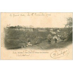 36 CLUIS. Village des Béjaudes 1902 Fermière ânes et canards