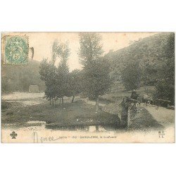 carte postale ancienne 36 GARGILESSE. Confluant 1904 Paysanne âne et vache