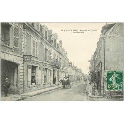 carte postale ancienne 36 LA CHATRE. Hôtel Garage Saint-Germain 1908