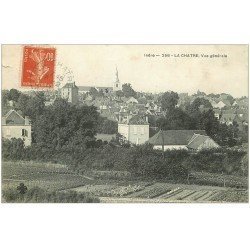 carte postale ancienne 36 LA CHATRE. Vue générale 1911 (coupure 1cm)...