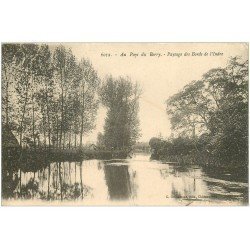 carte postale ancienne 36 PAYS DU BERRY. Paysage bords de l'Indre 1913