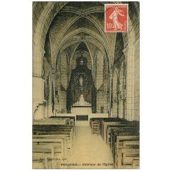 36 PELLEVOISIN. Eglise. Carte toilée 1908