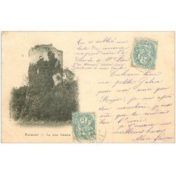 carte postale ancienne 36 POULIGNY. Tour Gazeau 1904