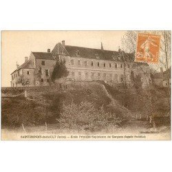 carte postale ancienne 36 SAINT-BENOIT-DU-SAULT. Ecole Garçons 1934