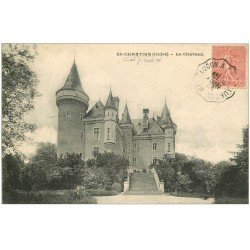 carte postale ancienne 36 SAINT-CHARTIER. Château 1906