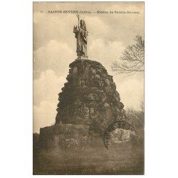 carte postale ancienne 36 SAINT-SEVERE. Statue 1925