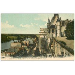 carte postale ancienne 37 AMBOISE. Château Terrasse 1918