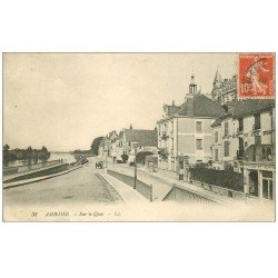 carte postale ancienne 37 AMBOISE. Sur le Quai 1911 Les Charmettes...