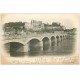 carte postale ancienne 37 AMBOISE. Vue sur le Pont 1902