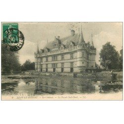 carte postale ancienne 37 AZAY-LE-RIDEAU. Château Façade 1910 LL 9