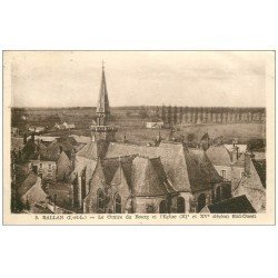 carte postale ancienne 37 BALLAN. Bourg et Eglise 1943