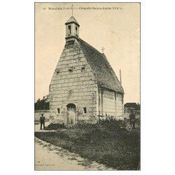 carte postale ancienne 37 BEAULIEU. Chapelle Sainte-Barbe animée 1927