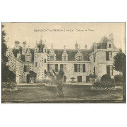 carte postale ancienne 37 BEAUMONT-EN-VERON. Château Velor 1925
