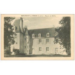 carte postale ancienne 37 BEAUMONT-EN-VERON. Manoir Détilly