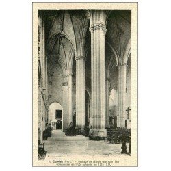 carte postale ancienne 37 CANDES. Eglise intérieur