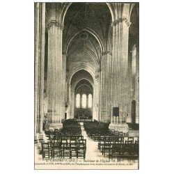 carte postale ancienne 37 CANDES. Eglise intérieur piliers n°2