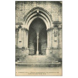 carte postale ancienne 37 CANDES. Eglise Porche