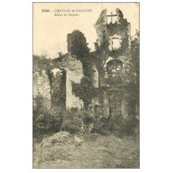 carte postale ancienne 37 CHATEAU-LA-VALLIERE. ruines Vaujours 1923