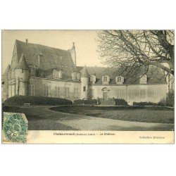 carte postale ancienne 37 CHATEAURENAULT. Le Château 1907. Carte émaillographie