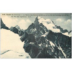 carte postale ancienne 05 MASSIF DU PELVOUX. Barre des Ecrins Pic de Coolidge et Pic des Agneaux