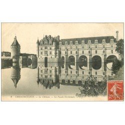 carte postale ancienne 37 CHENONCEAUX. Château Façade LL n1 verso vierge...