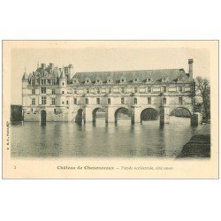 carte postale ancienne 37 CHENONCEAUX. Château Façade Occidentale 1905 BF Paris