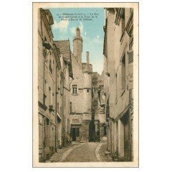 carte postale ancienne 37 CHINON. Boulangerie Rue du Grand Carroi