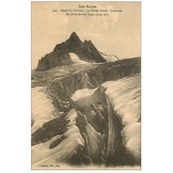 carte postale ancienne 05 MASSIF DU PELVOUX. Glacier Blanc Pic de la Grande Sagne Crevasses