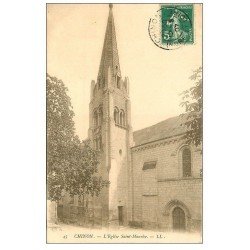 carte postale ancienne 37 CHINON. Eglise Saint-Maurice 1907